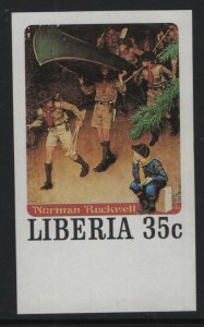 LIBERIA, 857a  MNH IMPERF,  SCOUTING, NORMAN ROCKWELL