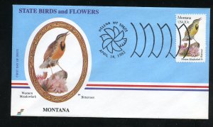 US 1978 State: Montana Western Meadowlark Bitterroot UA Spectrum cachet FDC