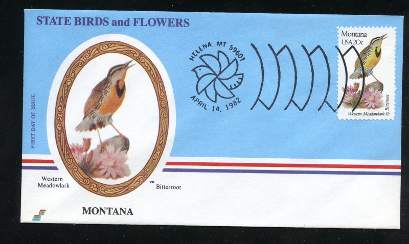 US 1978 State: Montana Western Meadowlark Bitterroot UA Spectrum cachet FDC