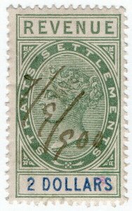 (I.B) Malaya (Straits Settlements) Revenue : Duty Stamp $2