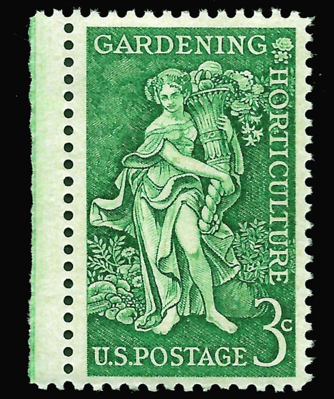 Scott 1100   3¢ Horticulture Margin Single, MNH VF