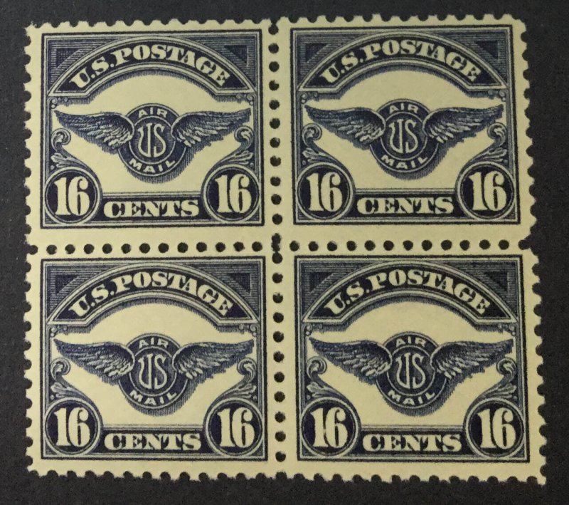 MOMEN: US STAMPS #C5 BLOCK MINT OG NH LOT #76346*