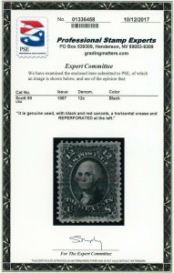 US Stamp 90 Washington 12c PSE Cert - USED CV- $450.00