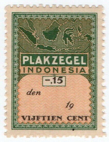 (I.B) Indonesia Revenue : General Duty 15c (Plakzegel)