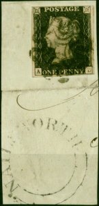 GB 1840 1d Penny Black SG Spec AS60 Pl. 9 (A-D) State 2 Faint D Fine Used CV ...