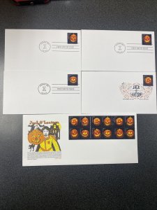 FDC 5137-40 Jack -O’ Lanterns 1st Day Of Issued 2016 - 5 Covers