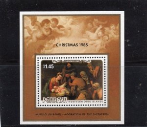 PENRHYN 1985 CHRISTMAS PAINTINGS BY MURILLO S/S MNH