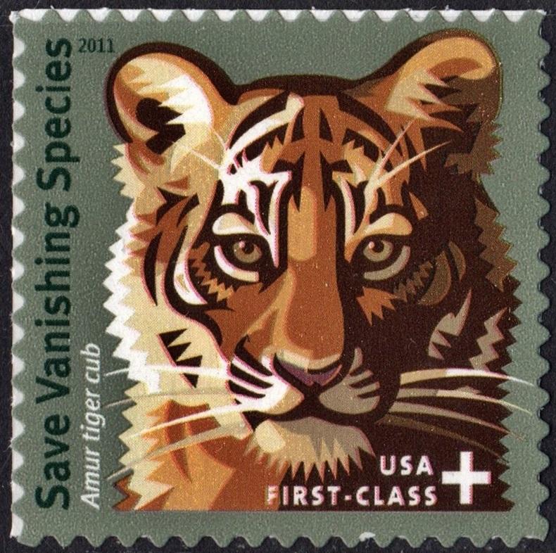 SC#B4 (44¢ + 11¢) Save Vanishing Species Single (2011) SA