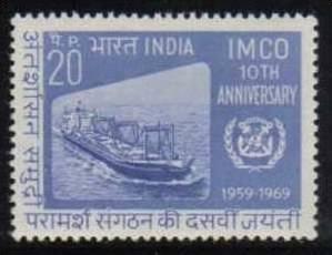 INDIA 1969 IMCO INTER GOVT MARITIME - SHIP, TRANSPORT Sc 501 MNH