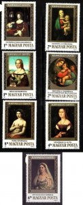 Hungary-Sc#2785-91-unused NH set-Paintings-Raphael-1983-