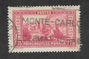 Monaco  Scott 124 Used 1.75fr Royal Palace stamp 2017 CV $13.00