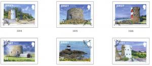 Jersey Sc 1621-6 2012 Coastal Towers stamp set used