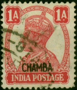 Chamba 1943 1a Carmine SG111 Fine Used