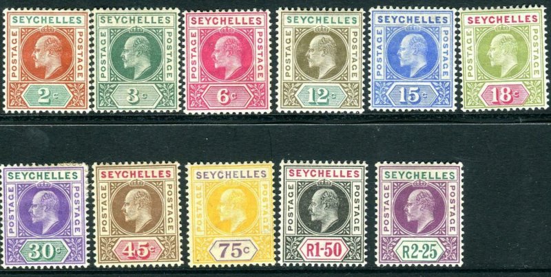 SEYCHELLES-1903 A lightly mounted mint set to 2r25 Sg 46-56