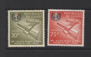 Guinea #489-90 (1968 WHO set) VFMNH CV $1.25