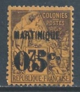 Martinique #15 Used 05c on 35c Fr. Col. Commerce Issue