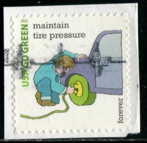 4524p US (44c) Go Green: maintain tire pressure SA, used on paper