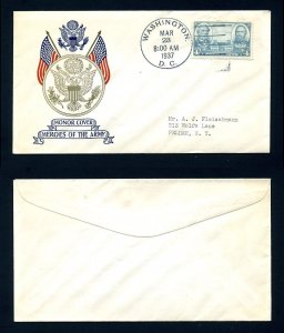 # 788 on First Day Cover with J.W. Clifford cachet dated 3-23-1937