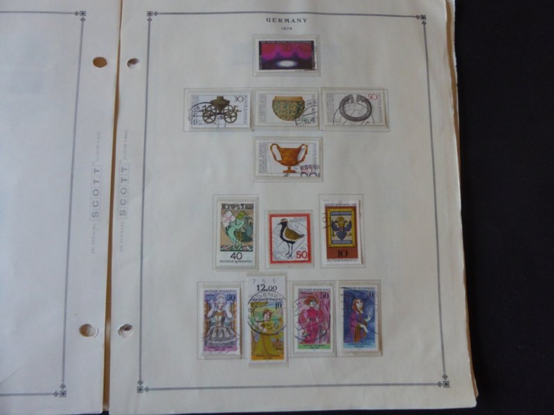 Germany and Area 1975-1977 Mint/Used Stamp Collection on Scott Int Album Pages