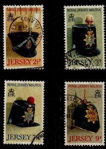 Jersey  Sc 69-72 1972 Militia Shakos stamp set used