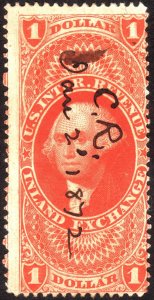 1862, US $1, Inland Exchange, Used, Sc R69c