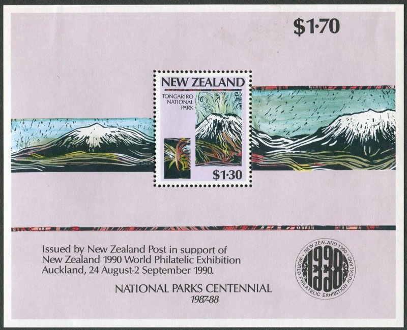 New Zealand 876-879,879a, MNH. Mi 996-999,Bl.13. National Parks System,100, 1987