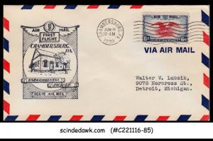 USA - 1939 U.S. AIRMAIL to CHAMBERSBURG Experimental Pcik-up FIRST FLIGHT COVER