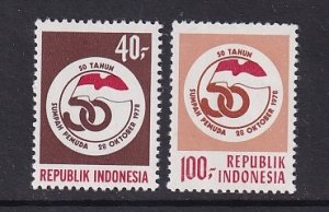 Indonesia   #1031-1032  MNH  1978   Youth Pledge