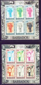 Barbados 532-33 MNH 1980 London 80 Exhib.Souvenir Sheets