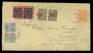 COLOMBIA 1903 CARTAGENA Multi-franked cvr to Budapest Sc 186(2)+187a+188a+209(3)