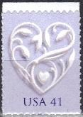 #4151, Single.  \Hearts\  MNH  .41 cent