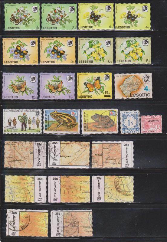 LESOTHO - Collection Of Mint Hinged And Used Stamps - Good Value - CV $30.00