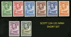 ES-14122 Bechuanaland #124-131 MINT NEVER HINGED SHORT SET $24