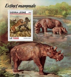 Sierra Leone - 2022 Extinct Mammals - Stamp Souvenir Sheet - SRL220211b