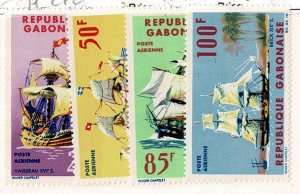 Gabon #C30-3 MH cpl tall ships