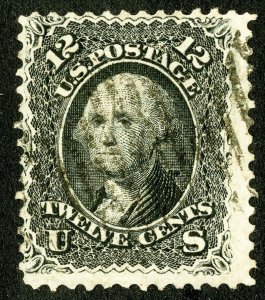 US Stamps # 90 Used Fresh Light Cancel Scott Value $375.00