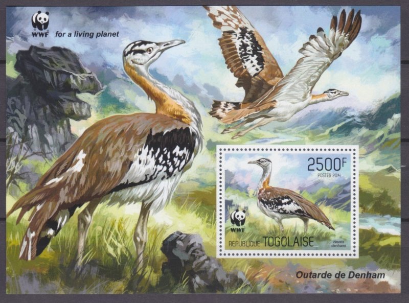 2014 Togo 5867/B993 WWF / Birds 10,00 €
