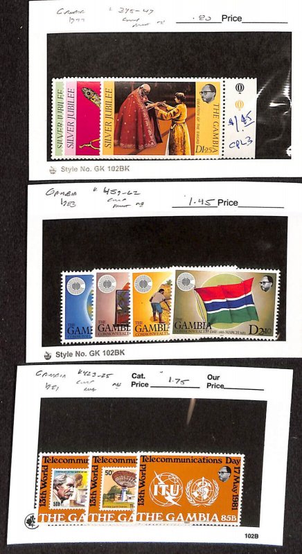 Gambia, Postage Stamp, #345..425 Mint NH, 1977-81