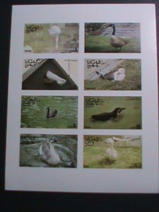 OMAN-1973 WORLD FAMOUS LOVELY WILD BIRDS MNH IMPERF SHEET- VERY FINE