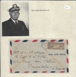 1933 Balboa, Canal ZOne to Adn Aubrey Fitch, USN Pensacola, FL (53377)