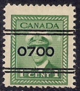 Canada #249 1 cent King George 6 Precancel F used