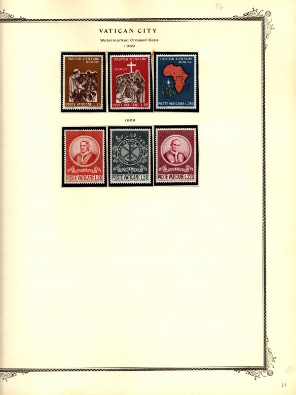 MNH  STAMPS FROM VATICAN MOUNTED SCOTT ALBUM PAGES  (14)