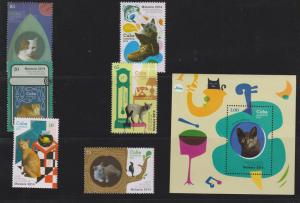 O) 2014 CUBA-CARIBE, CATS, MALAYSIA STAMPS WORLD EXPO 2014, 