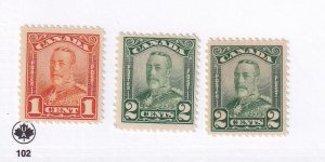CANADA # 149-154 VF-MNH 8cts VF-MLH CAT VALUE $227
