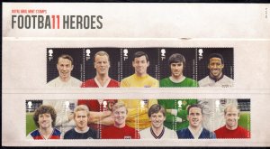 Great Britain 2013 Football Heroes Complete Mint MNH Set in Pack SC 3167-3177