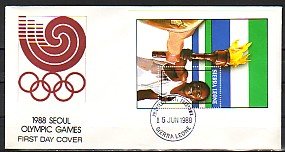 Sierra Leone, Scott cat. 974. Seoul S. Olympics s/sheet. First Day Cover.