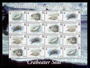 BRITISH ANTARCTIC TERRITORY QEII SG506-509, 2009 Se-tennant X4 sheetlet NH MINT.