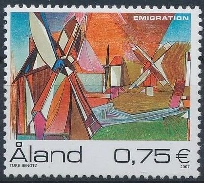 Aland 2007 #267 MNH. Painting, windmills