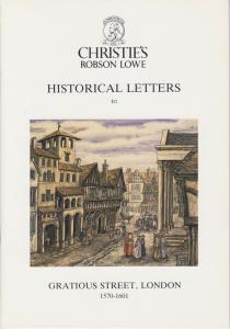 Historical Letters to Gratious St. London, by Robson Lowe. NEW