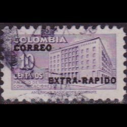 COLOMBIA 1953 - Scott# C238 Building Opt. Set of 1 Used